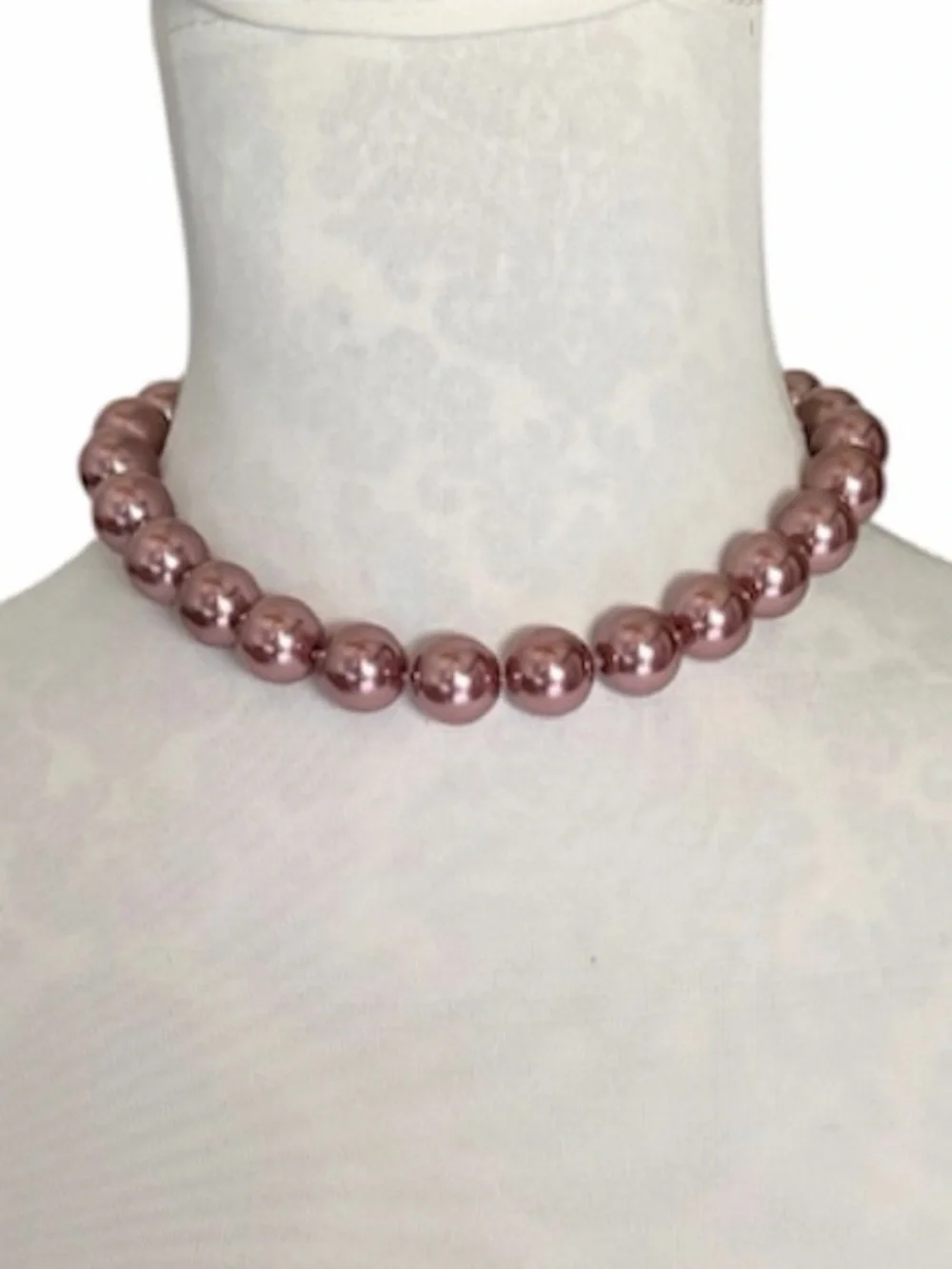 Charter Club Mauve Faux Pearl Beaded Necklace | Classic Statement Jewelry